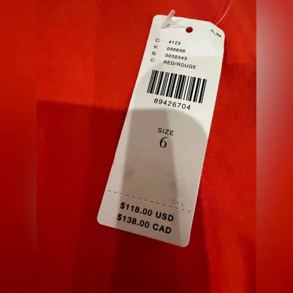NWT new Anthropologie maeve structured bombshell capris pants red 6 orange - Picture 7 of 15
